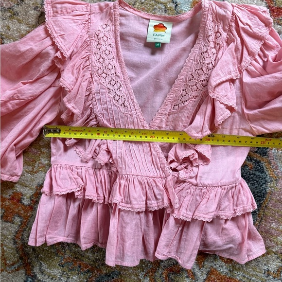 Farm Rio Pink Ruffled Blouse - Picture 3 of 5